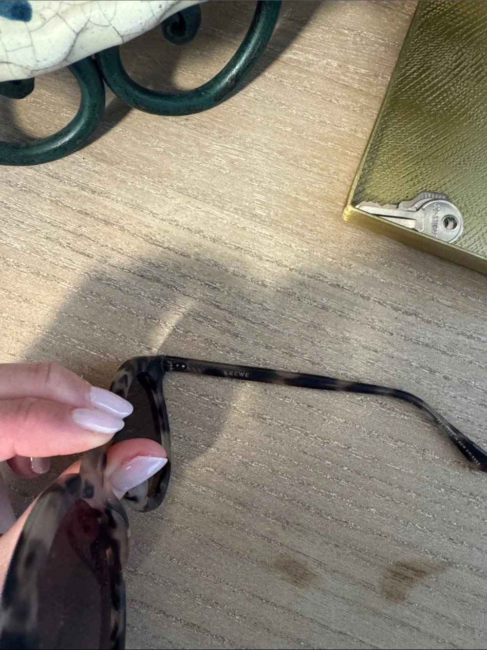 KREWE Collins Sunglasses – Tortoise Frame with Blue Lenses